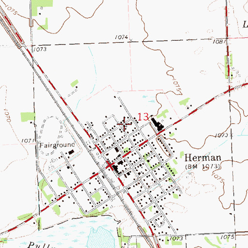 Topographic Map of Eden Reformed Church, MN