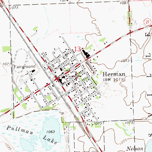 Topographic Map of Bethlehem Lutheran Church, MN