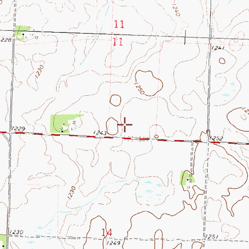 Topographic Map of Christ Lutheran Church, MN