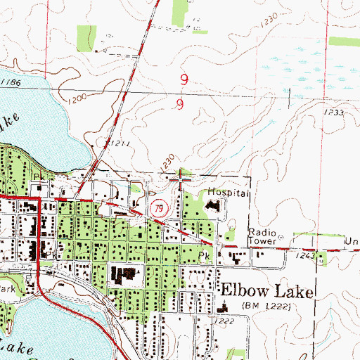 Topographic Map of Lakeview Assembly of God Church, MN