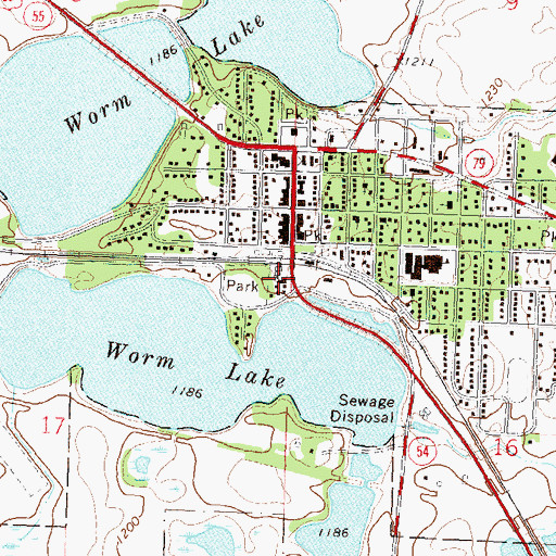 Topographic Map of Victory in Life Church, MN