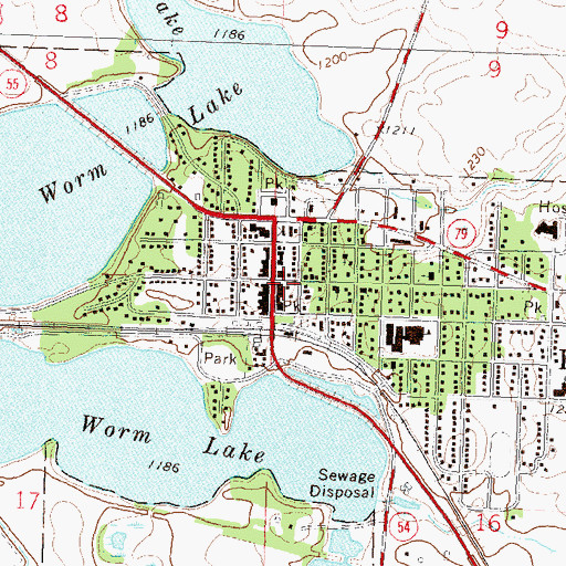 Topographic Map of Grant Clinic, MN