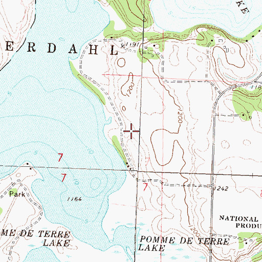 Topographic Map of Tipsinah Mound Golf Course, MN