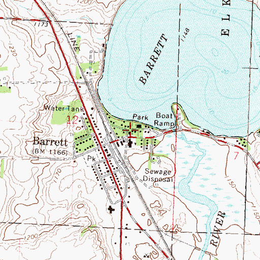 Topographic Map of Peace Lutheran Church, MN