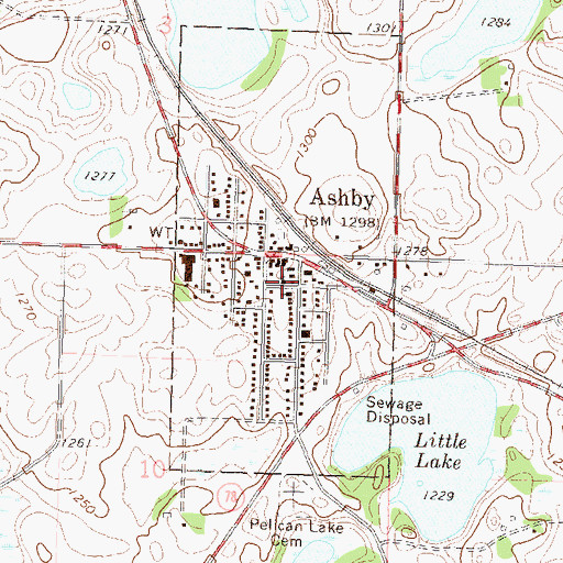 Topographic Map of Pelican Lake Lutheran Church, MN