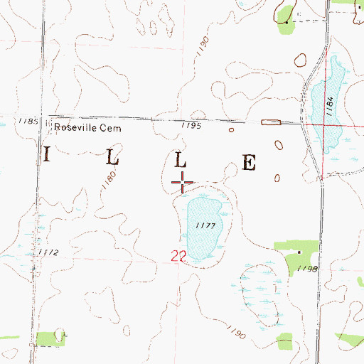 Topographic Map of Brennin Cemetery, MN
