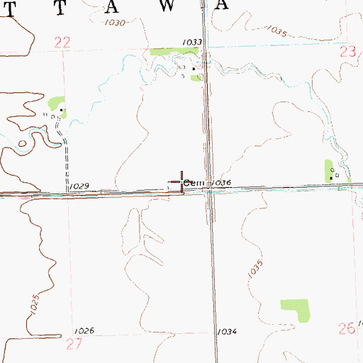 Topographic Map of Sigdal Norwegian Lutheran Cemetery, MN