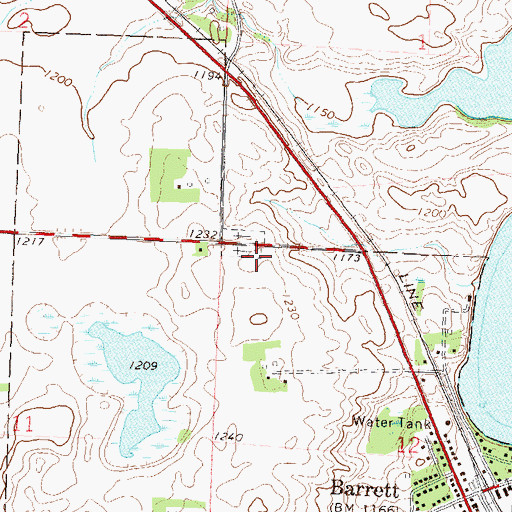 Topographic Map of Bethesda Cemetery, MN