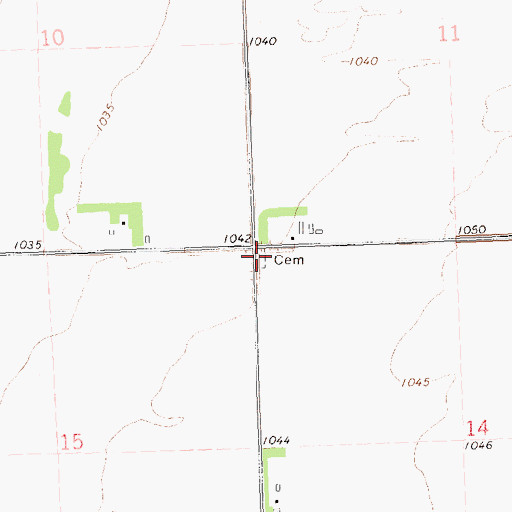 Topographic Map of Norcross Lutheran Cemetery, MN