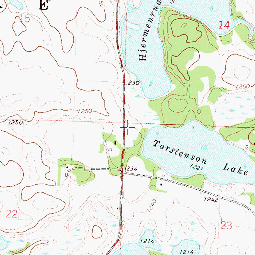 Topographic Map of Old Lincoln Cemetery, MN