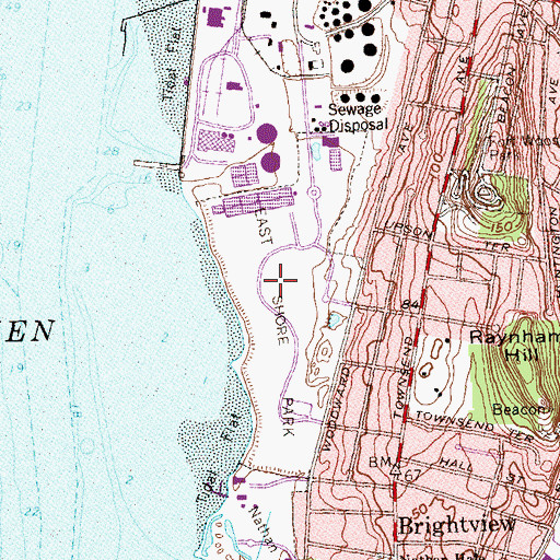 Topographic Map of East Shore Park, CT