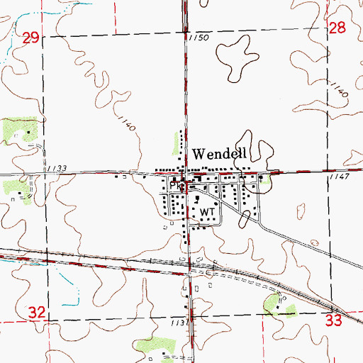 Topographic Map of Trinity Lutheran Church, MN