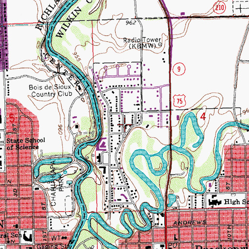 Topographic Map of Faith Evangelical Free Church, MN