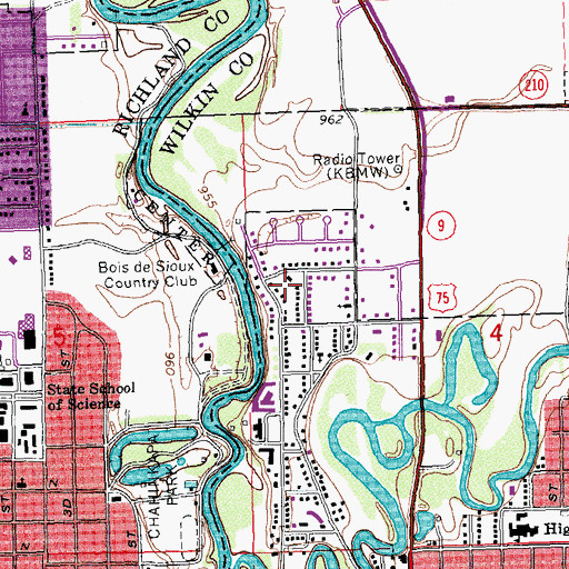 Topographic Map of Ox Cart Trail Park, MN