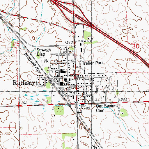 Topographic Map of Hamar Lutheran Church, MN