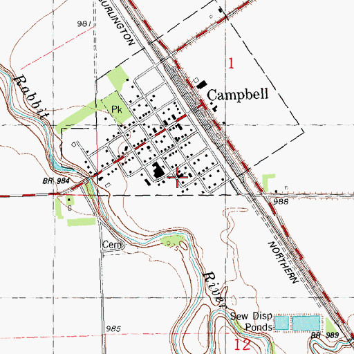 Topographic Map of Faith Community Church, MN