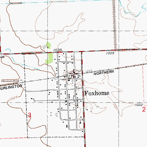 Topographic Map of Foxhome, MN