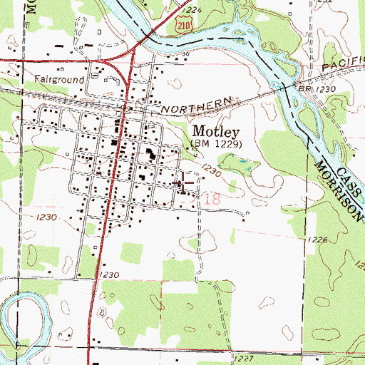 Topographic Map of Faith Fellowship Methodist Church, MN