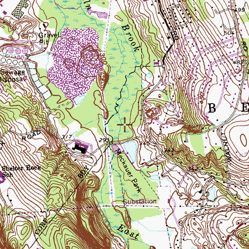 Topographic Map of East Swamp Brook, CT