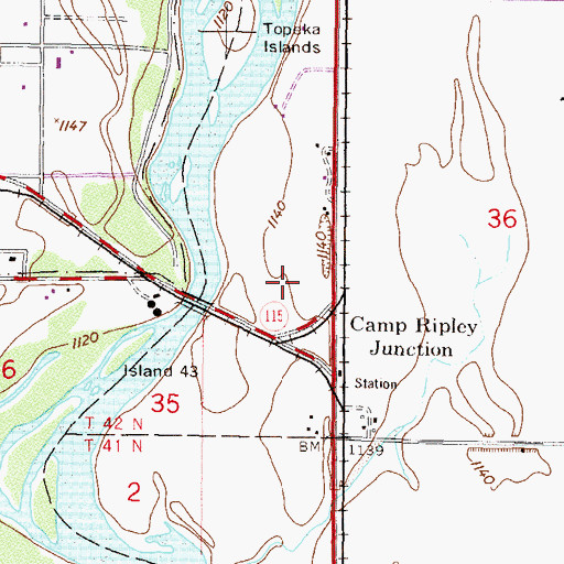 Topographic Map of Minnesota State Veterans Cemetery, MN