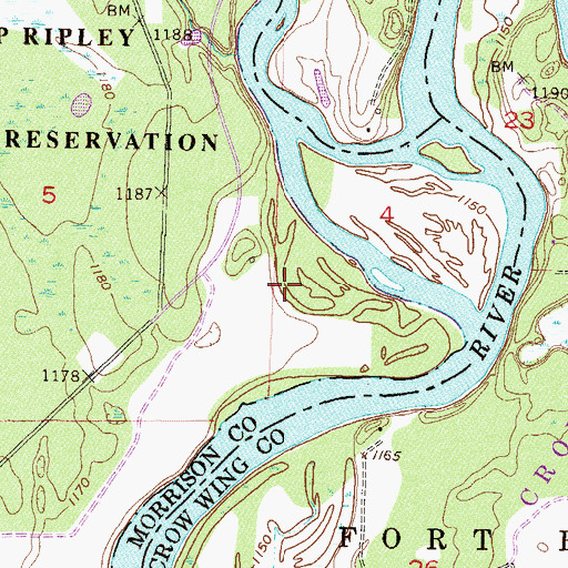 Topographic Map of Prosser Farm Site Cemetery, MN