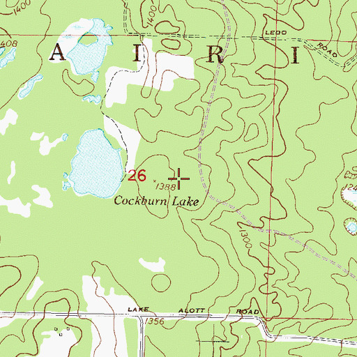 Topographic Map of Lightner Baby Grave, MN
