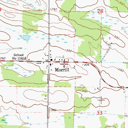 Topographic Map of Saint Josephs Cemetery, MN