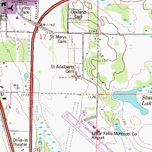 Topographic Map of Sacred Heart of Jesus Polish National Catholic Cemetery, MN