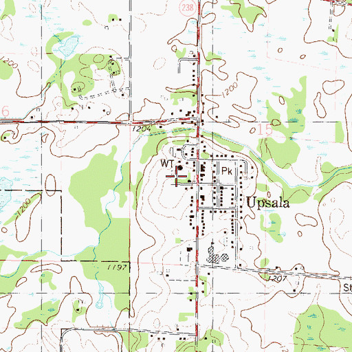 Topographic Map of Covenant Church Cemetery, MN