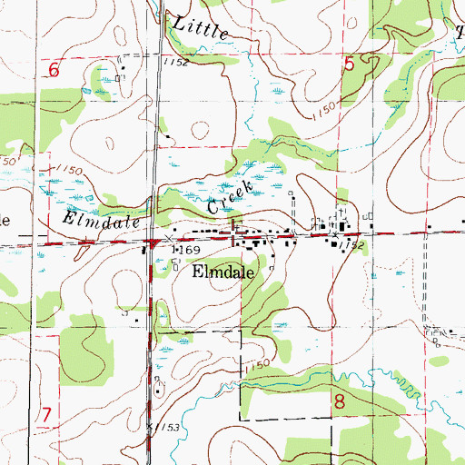 Topographic Map of Free Evangelical Church Cemetery, MN