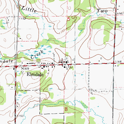 Topographic Map of Danish Lutheran Church Cemetery, MN