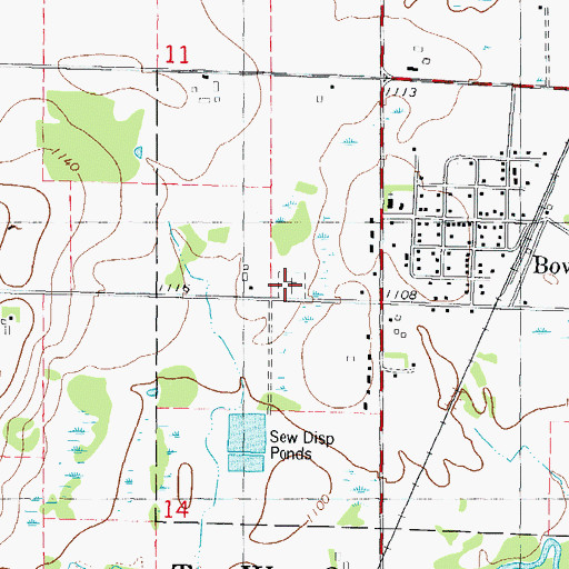Topographic Map of Saint Stanislaus Saint Stan Kostka Cemetery, MN