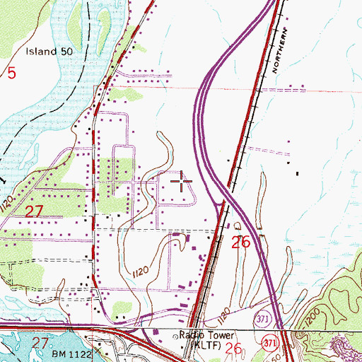 Topographic Map of Kindom Hall of Jehovahs Witnesses, MN