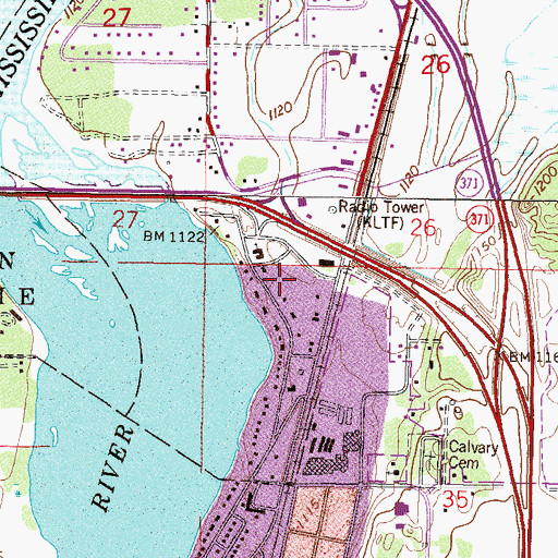 Topographic Map of Grace Covenant Church, MN
