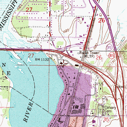 Topographic Map of Holy Family Parish, MN