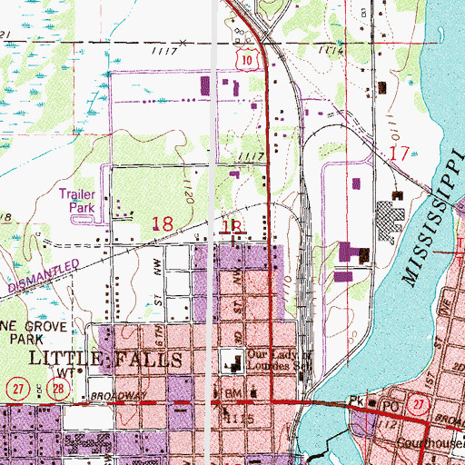 Topographic Map of Maple Leaf Court, MN