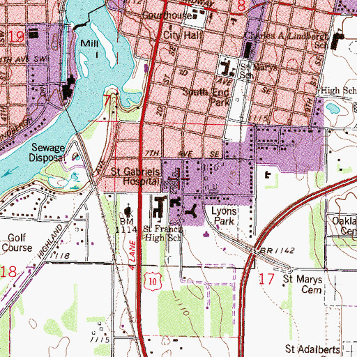 Topographic Map of Family Medical Center, MN