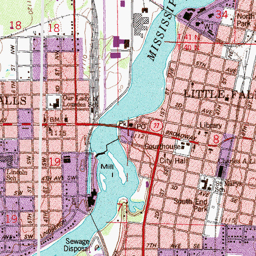Topographic Map of James Green Park, MN