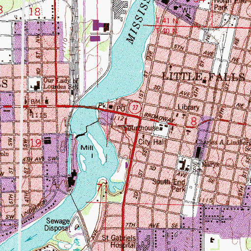 Topographic Map of Kiwanis Park, MN