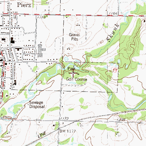 Topographic Map of Pierz Golf Course, MN