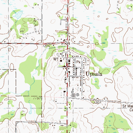 Topographic Map of Community Covenant Church, MN