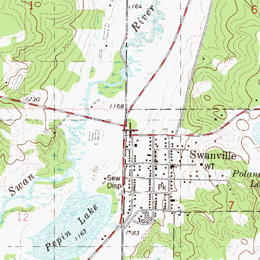 Topographic Map of Saint John Catholic Church, MN