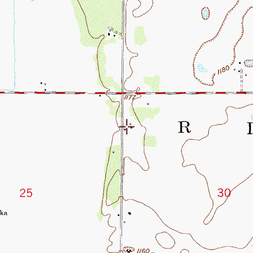 Topographic Map of Ripley Esker Historical Marker, MN