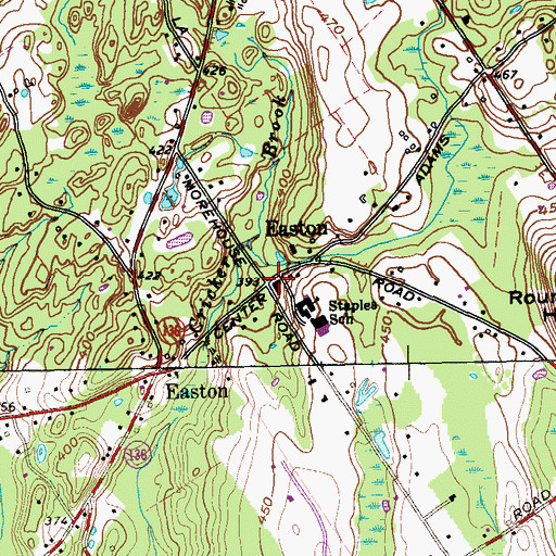 Topographic Map of Easton, CT