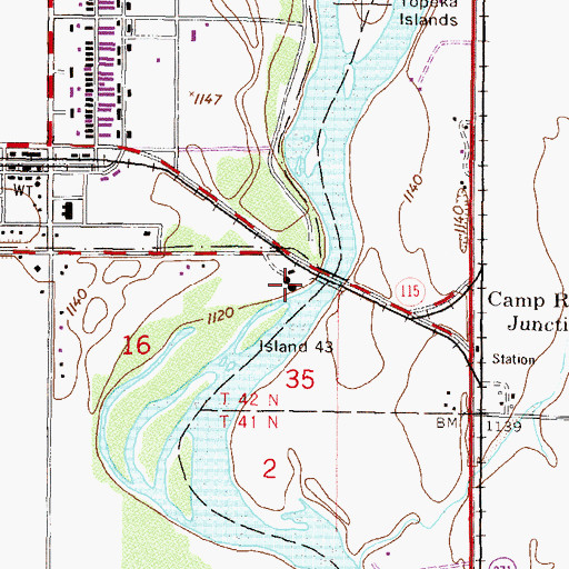 Topographic Map of Camp Ripley Environmental Education Center, MN