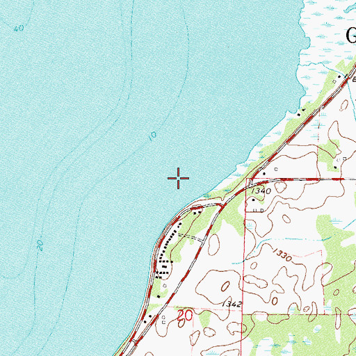 Topographic Map of Early Inn Resort and Campground, MN