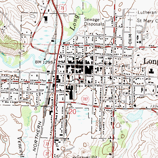 Topographic Map of Todd County Sheriff's Office, MN