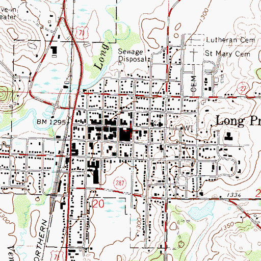 Topographic Map of Todd County Museum, MN