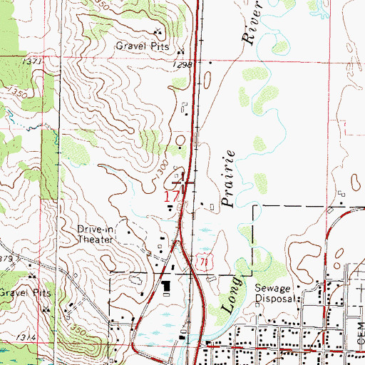 Topographic Map of Camp RNL RV Park, MN