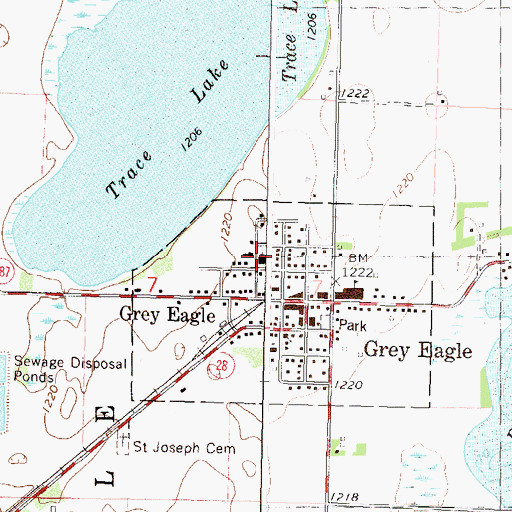 Topographic Map of Saint Joseph's Catholic Church, MN